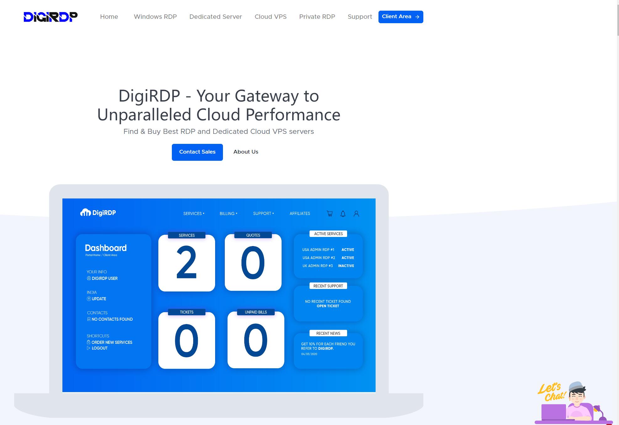 digirdp:便宜印度VPS,$15/年,1G内存/1核/15gNVMe/1T流量/1Gbps带宽