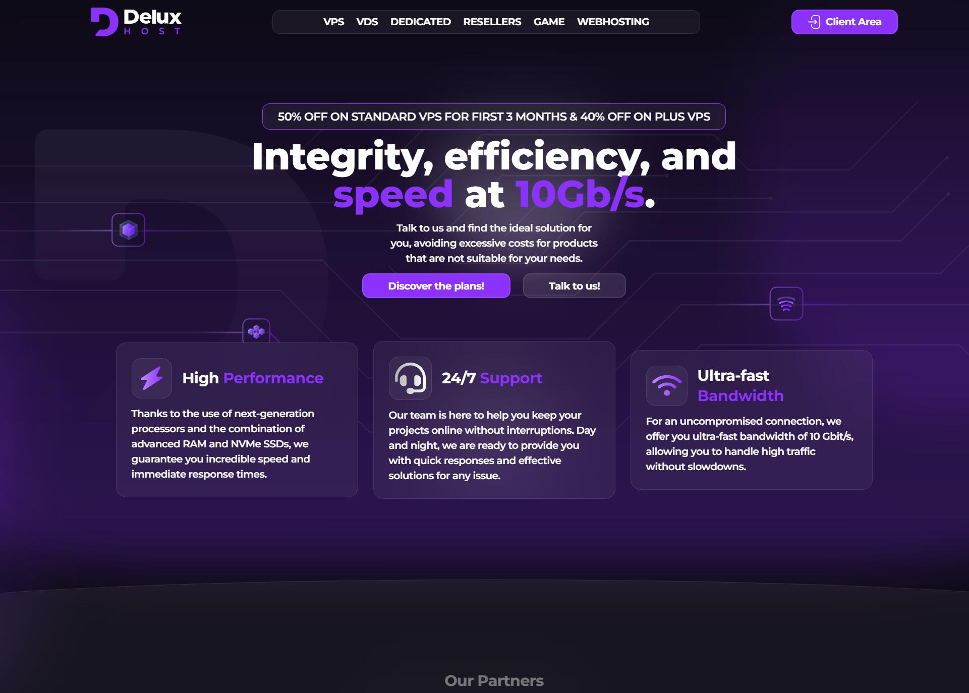 deluxhost:德国VPS,3.2T防御,€17/年,2G内存/1核/30gNVMe/不限流量/1-10Gbps带宽