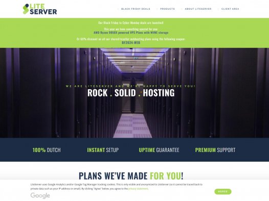 #黑五# liteserver:€25/年起步,性能怪兽级荷兰VPS,4Gbps带宽,AMD Ryzen 9950X+DDR5+NVMe阵列