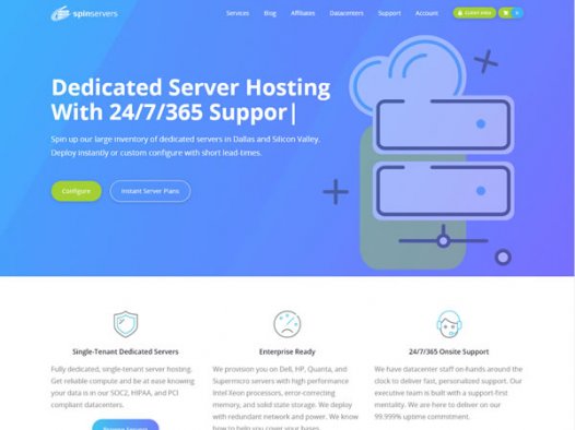 SpinServers促销49美元服务器又回来了,10Gbps大带宽服务器,圣何塞,达拉斯机房